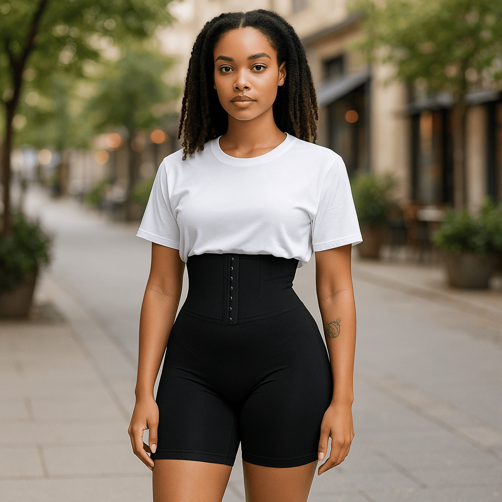 BODY NOIR GAINANT VENTRE PLAT FEMME