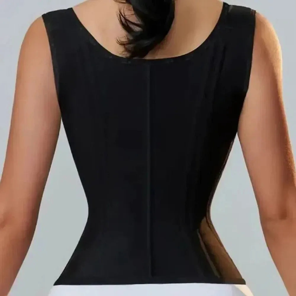 CORSET NOIR BUSTIER MINCEUR POUR FEMME
