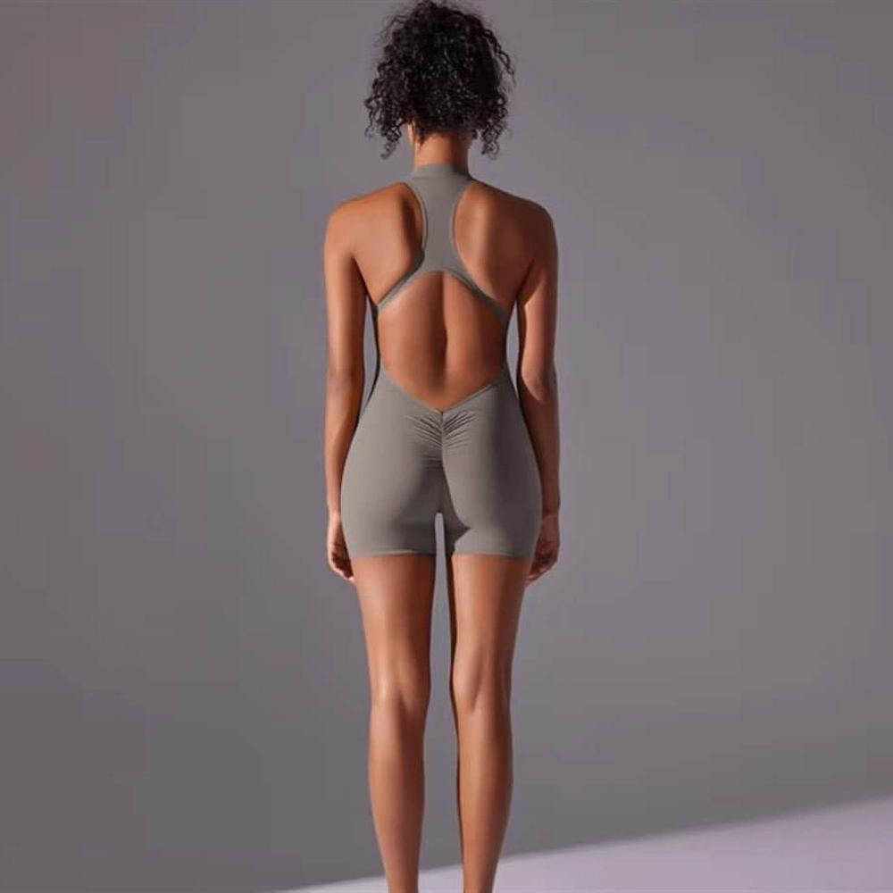 GAINE COMBINAISON MARRON FITNESS FEMME