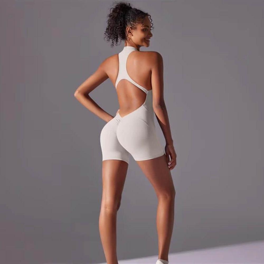 GAINE COMBINAISON BLANC FITNESS FEMME