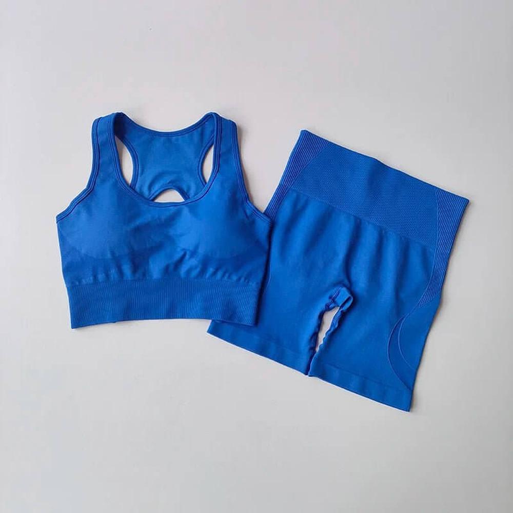 GAINE BLEU COMPRESSION VENTRE PLAT FEMME