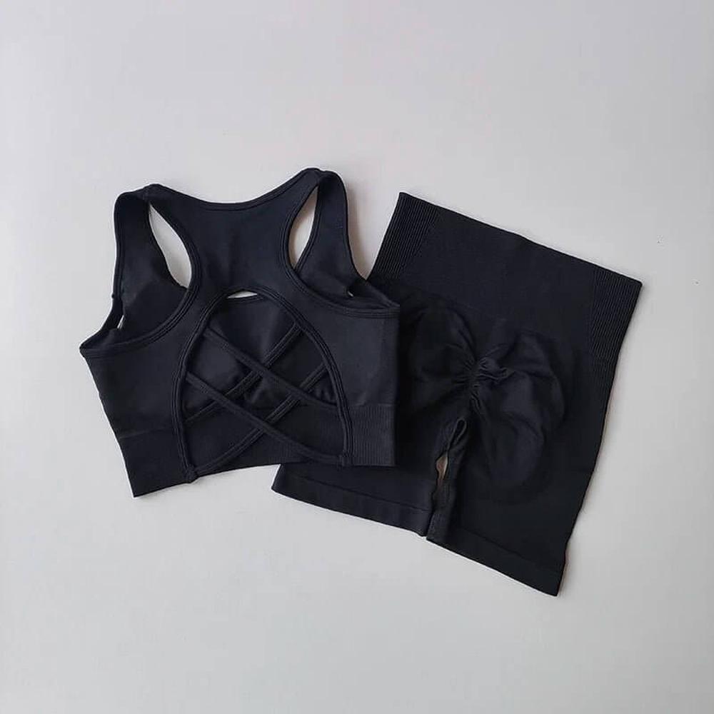 GAINE NOIR COMPRESSION VENTRE PLAT FEMME