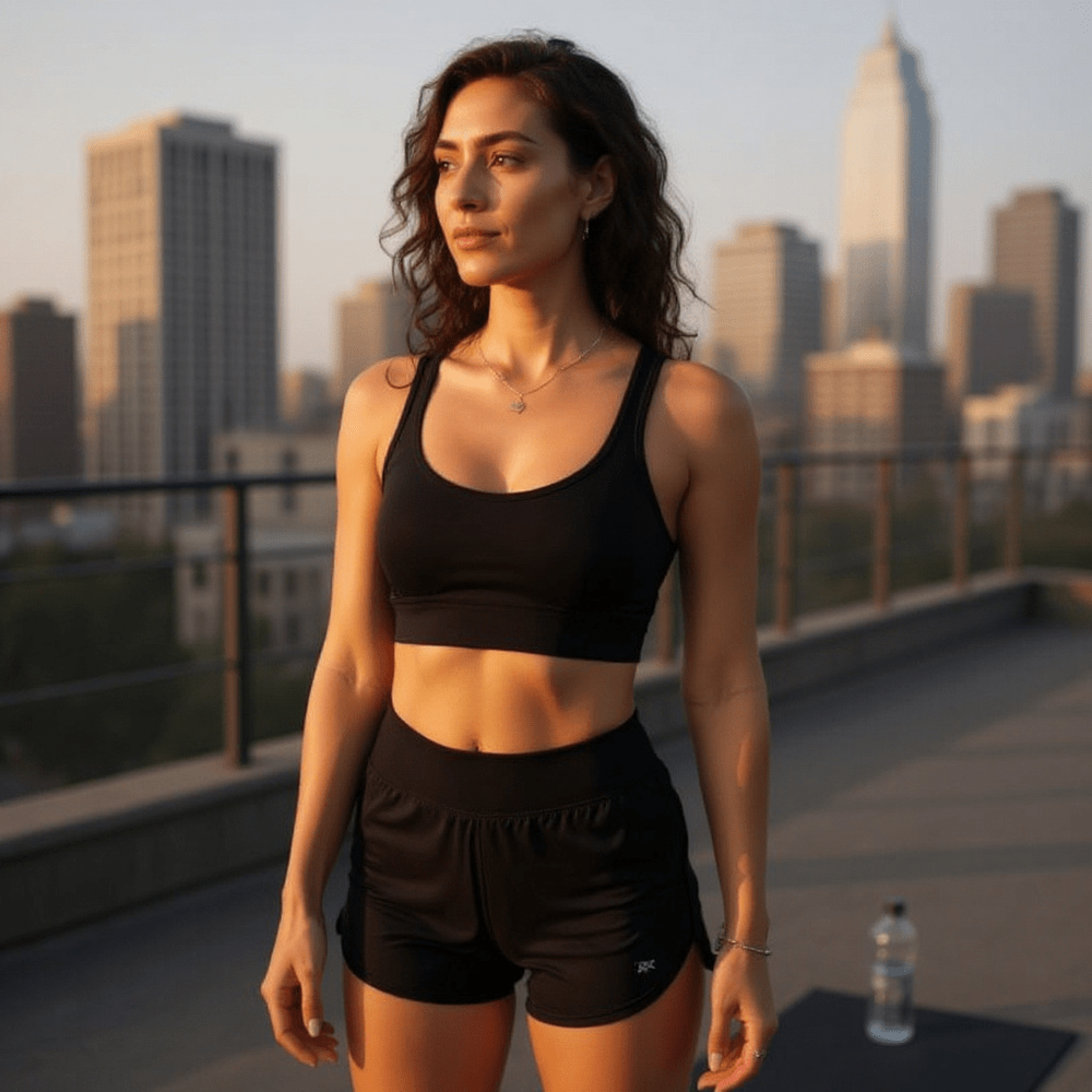 GAINE NOIR COMPRESSION VENTRE PLAT FEMME