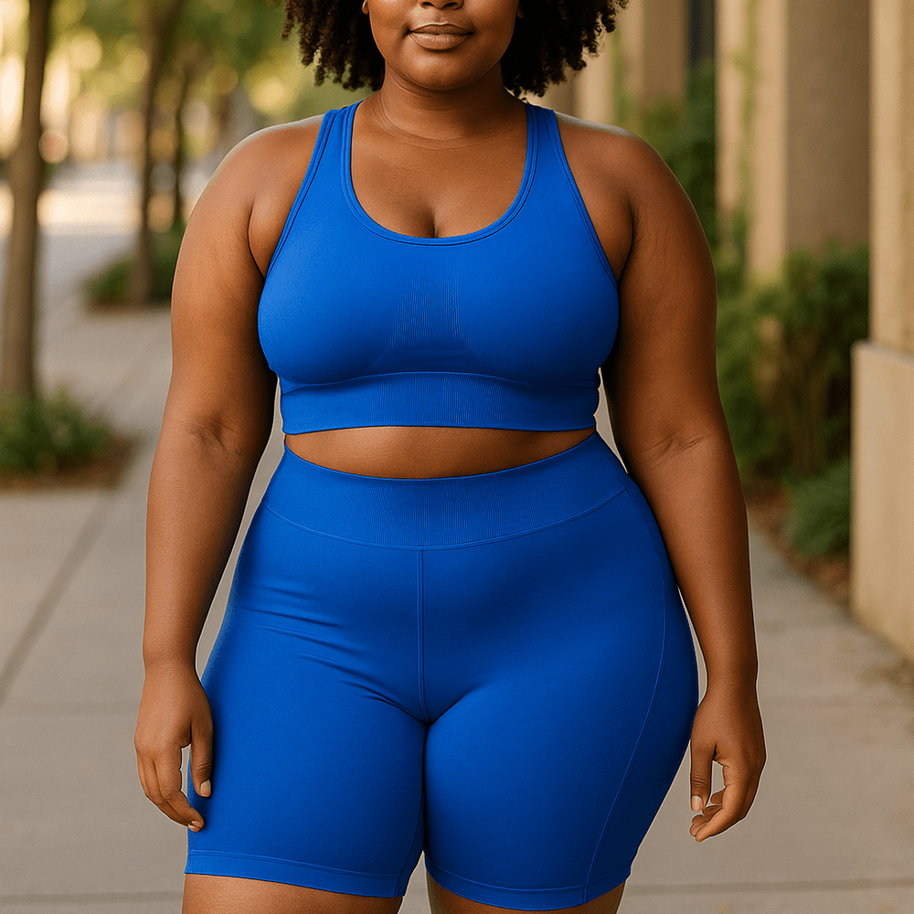 GAINE BLEU COMPRESSION VENTRE PLAT FEMME