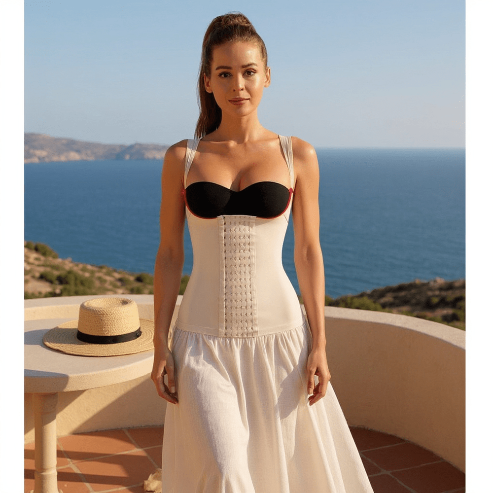 GAINE BEIGE MINCEUR A BRETELLES FEMME